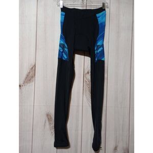 Nice Win Cycling Leggings Ladies Medium‎ Black Blue Cushioned Breathable
